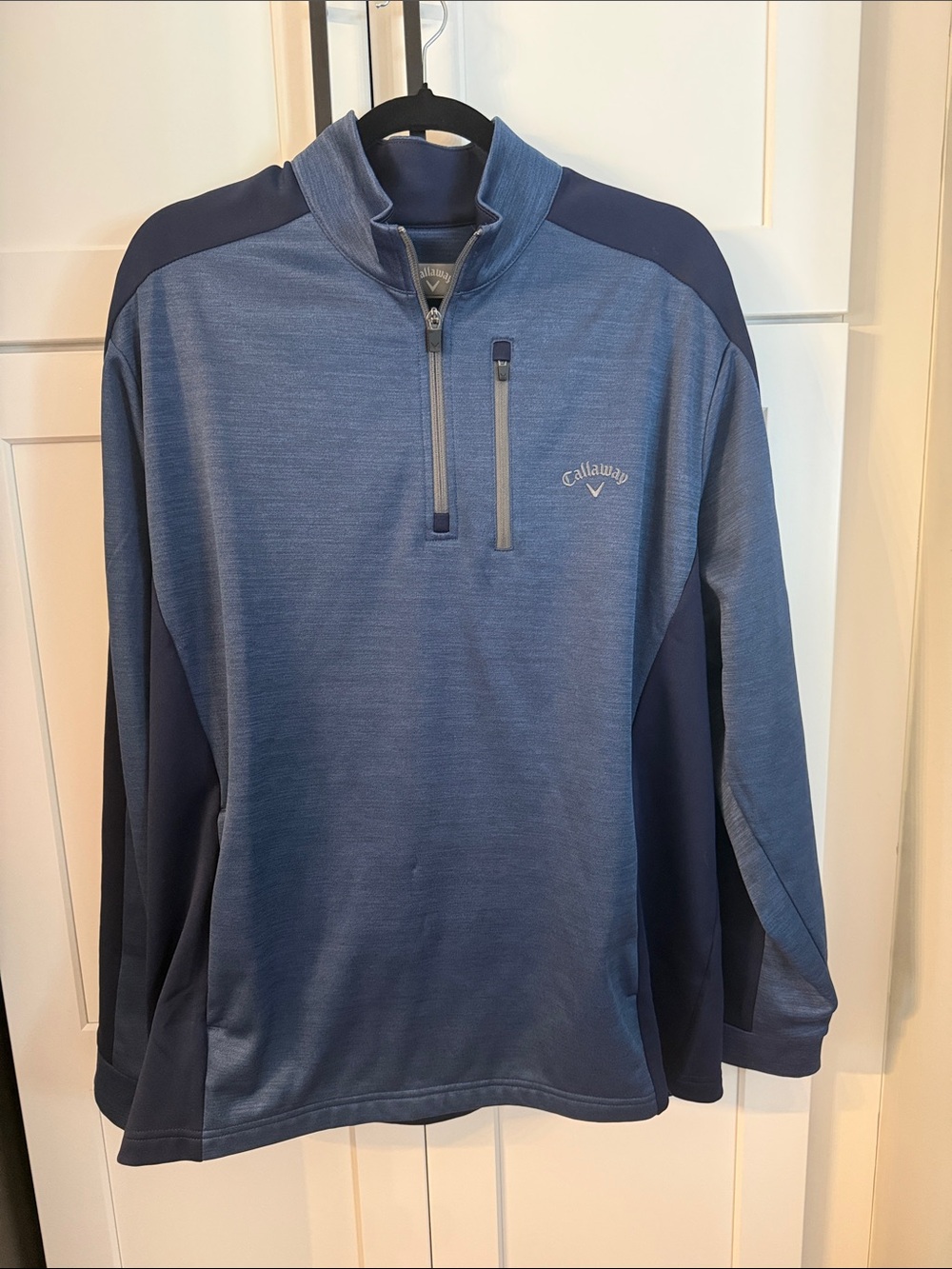 Callaway Men's Heather Blue and Navy Quarter-Zip Shirt Jacket